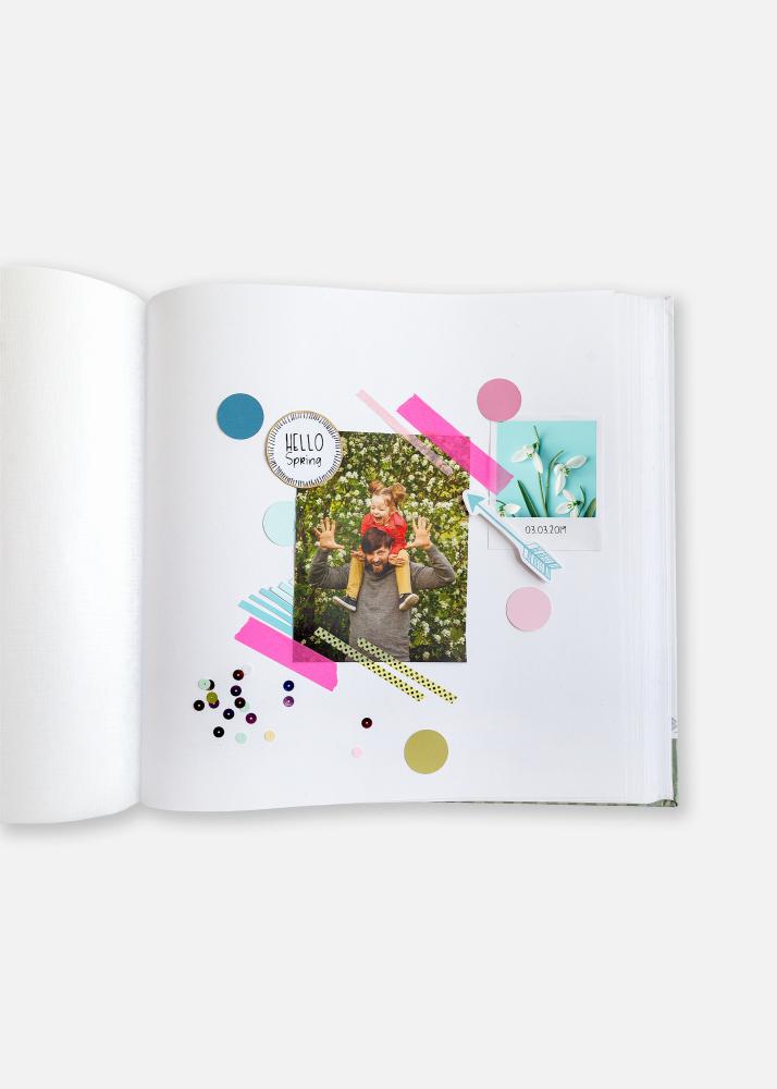 Amazing Memories Album Verde - 28x29 cm (100 Pagine bianche / 50 fogli)