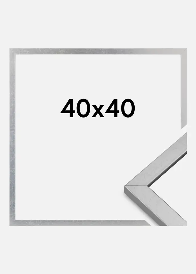 Cornice Minerva Acrilico Argento 40x40 cm