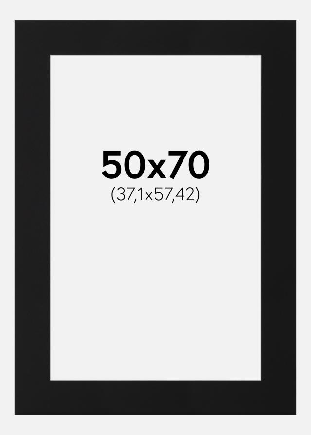 Passe-partout Nero Standard (Bordo interno bianco) 50x70 cm (37,1x57,42)