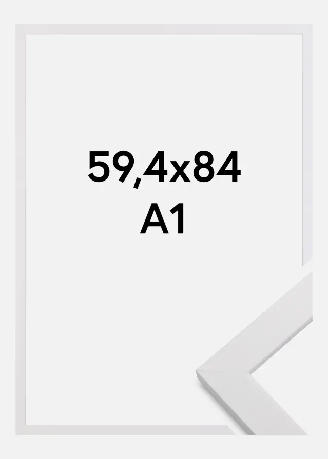 Cornice White Wood Vetro acrilico 59,4x84,1 cm (A1)