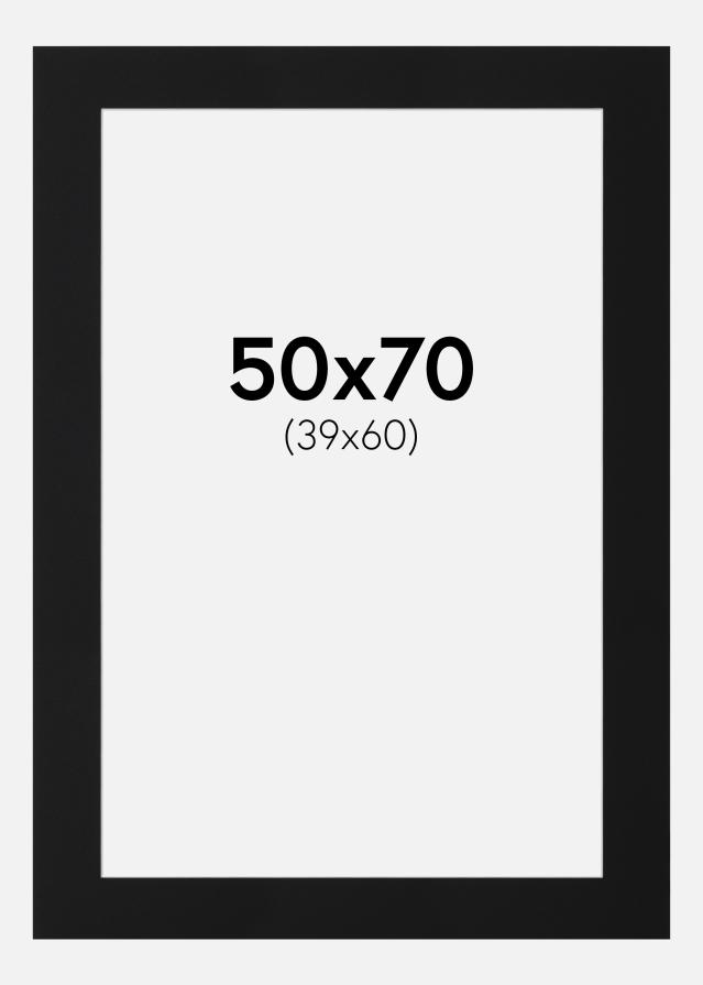 Passe-partout Nero Standard (Bordo interno bianco) 50x70 cm (39x60)