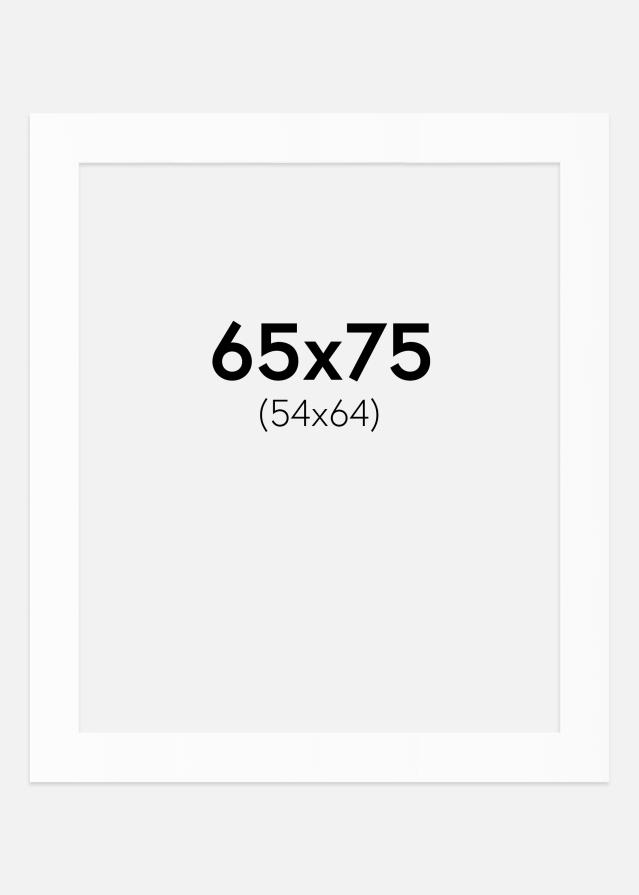 Passe-partout Bianco Standard (Bordo interno bianco) 65x75 cm (54x64)