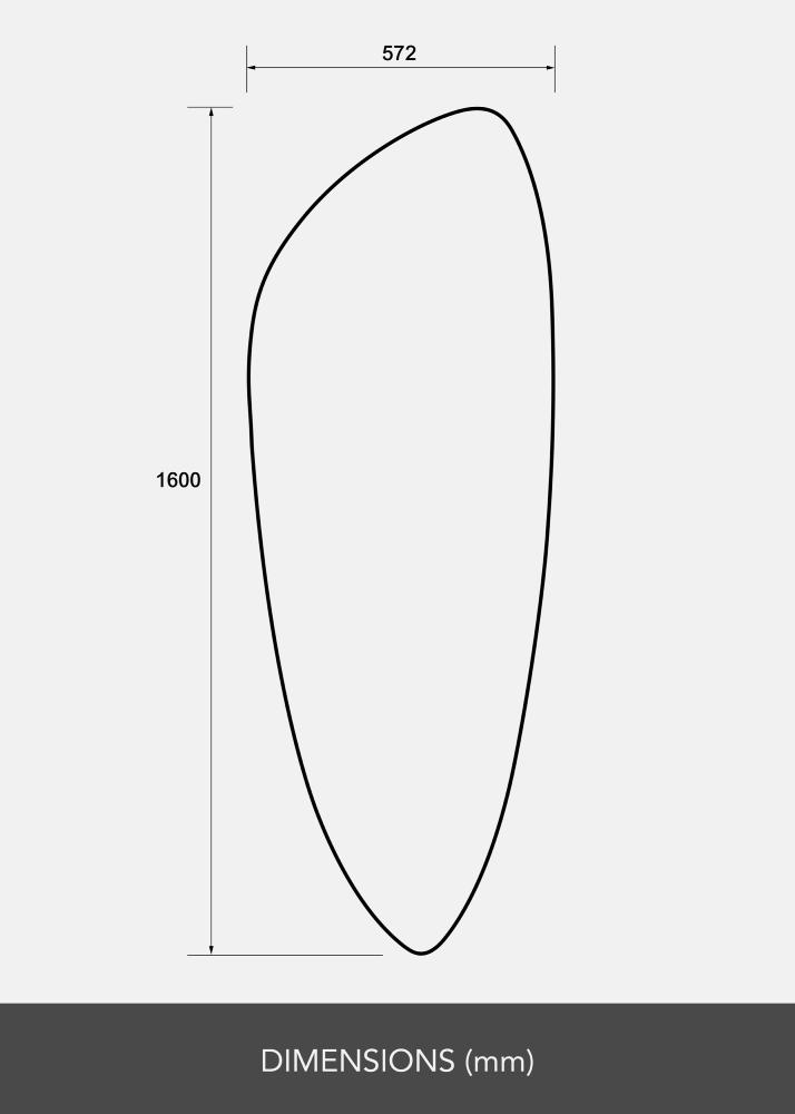 Specchio Obelisk 160x57 cm