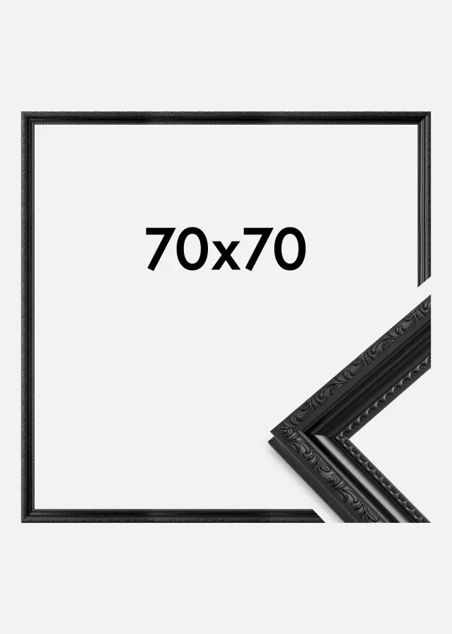 Cornice Abisko Vetro acrilico Nero 70x70 cm