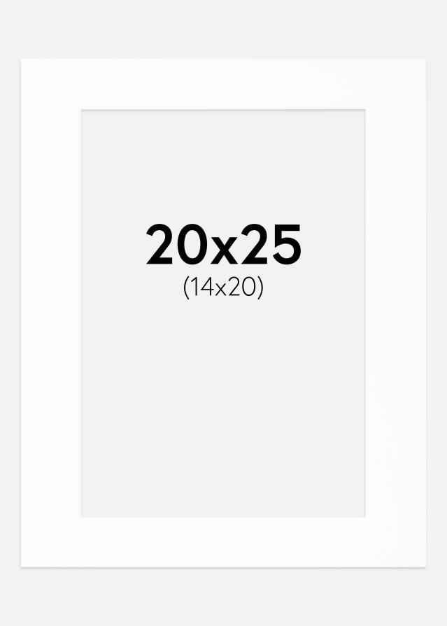 Passe-partout Canson Bianco (Bordo interno bianco) 20x25 cm (14x20)