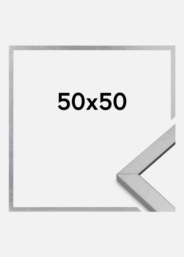 Cornice Minerva Acrilico Argento 50x50 cm