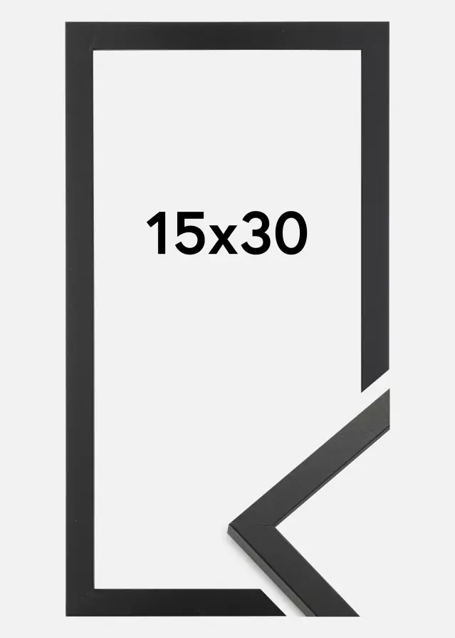 Cornice Trendy Plexiglass Nero 15x30 cm