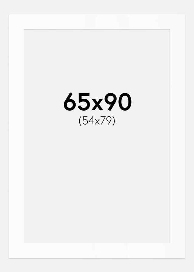 Passe-partout Bianco Standard (Bordo interno bianco) 65x90 cm (54x79)