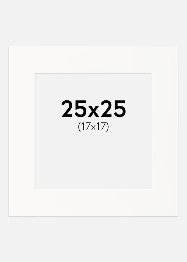 Passe-partout Offwhite (Bordo interno bianco) 25x25 cm (17x17)