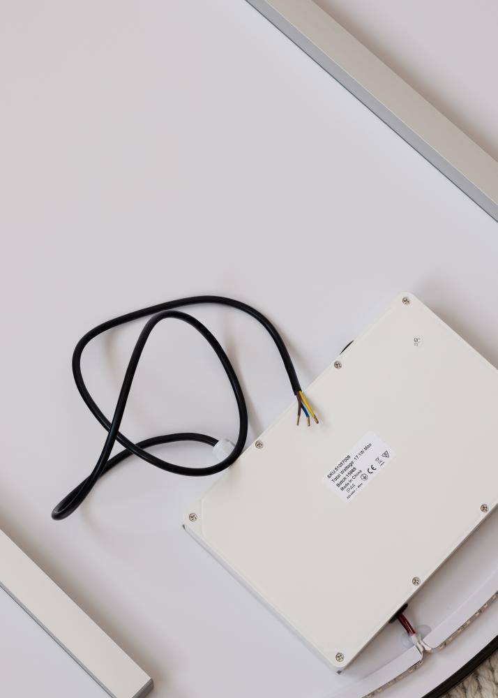 KAILA Specchio Circle LED Nero 80 cm Ø