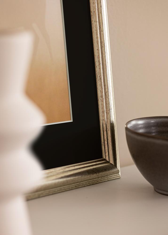 Cornice Västkusten Argento 70x100 cm - Passe-partout Nero 24x36 inches