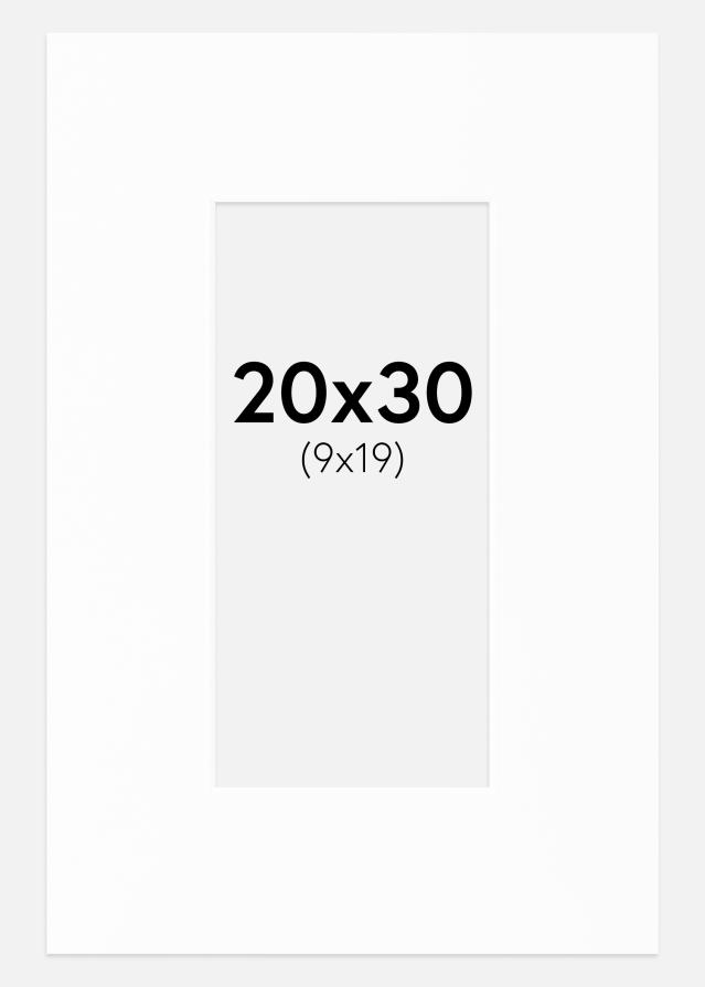 Passe-partout Canson Bianco (Bordo interno bianco) 20x30 cm (9x19)