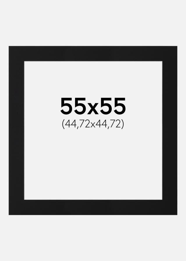 Passe-partout Nero Standard (Bordo interno bianco) 55x55 cm (44,72x44,72)