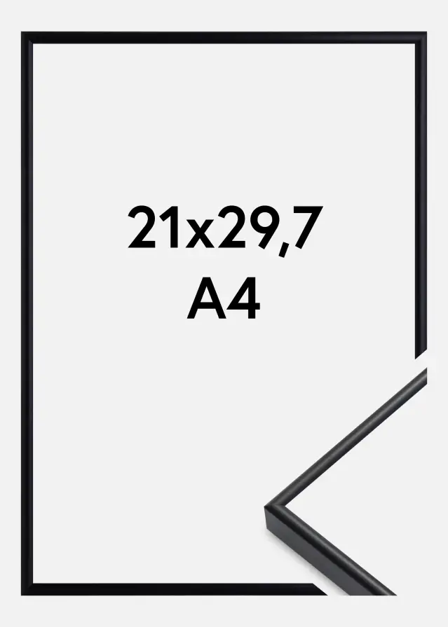 Cornice Visby Vetro acrilico Nero 21x29,7 cm (A4)