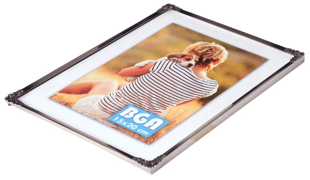 Cornice Rosen Metallo Argento 20x25 cm