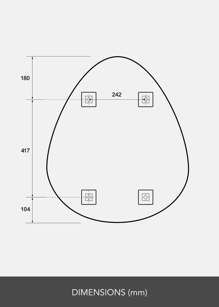 Specchio Mirage 60x70 cm