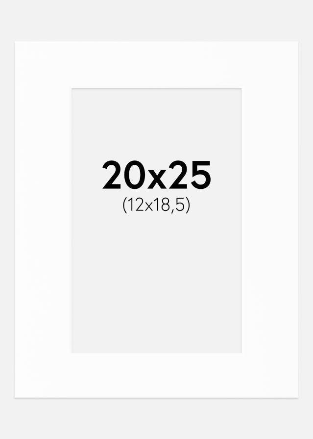 Passe-partout Canson Bianco (Bordo interno bianco) 20x25 cm (12x18,5)
