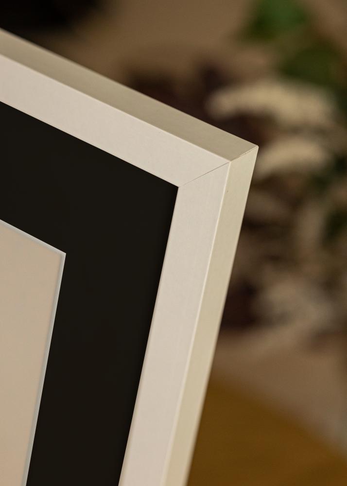 Cornice Selection Bianco 40x50 cm - Passe-partout Nero 29,7x42 cm (A3)