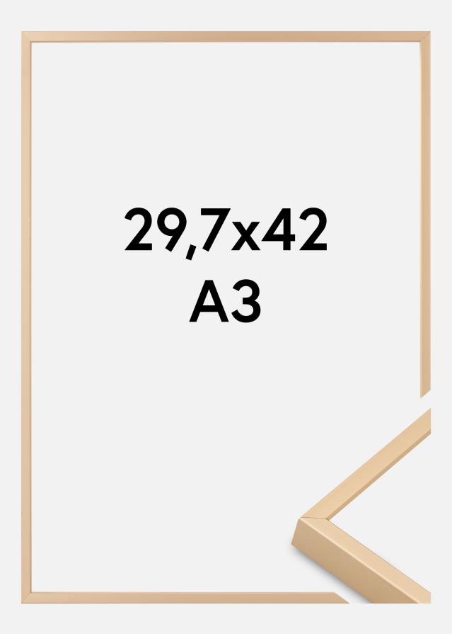 Cornice in alluminio Vetro Acrilico Ottone 29,7x42 cm (A3)