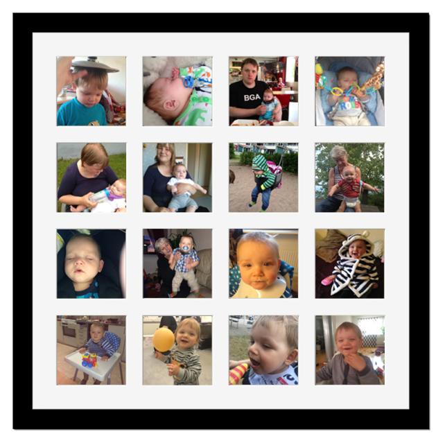 Legno nero - Collage di 16 immagini