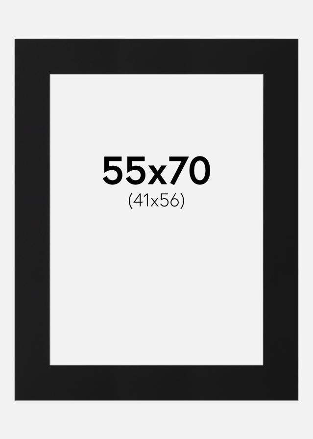 Passe-partout Nero Standard (Bordo interno bianco) 55x70 cm (41x56)