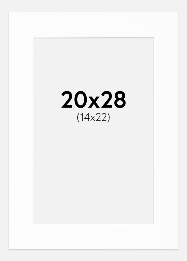 Passe-partout Canson Bianco (Bordo interno bianco) 20x28 cm (14x22)