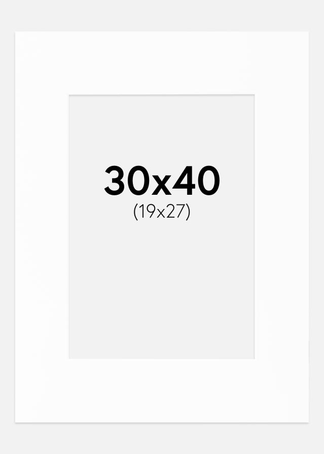 Passe-partout Canson Bianco (Bordo interno bianco) 30x40 cm (19x27)