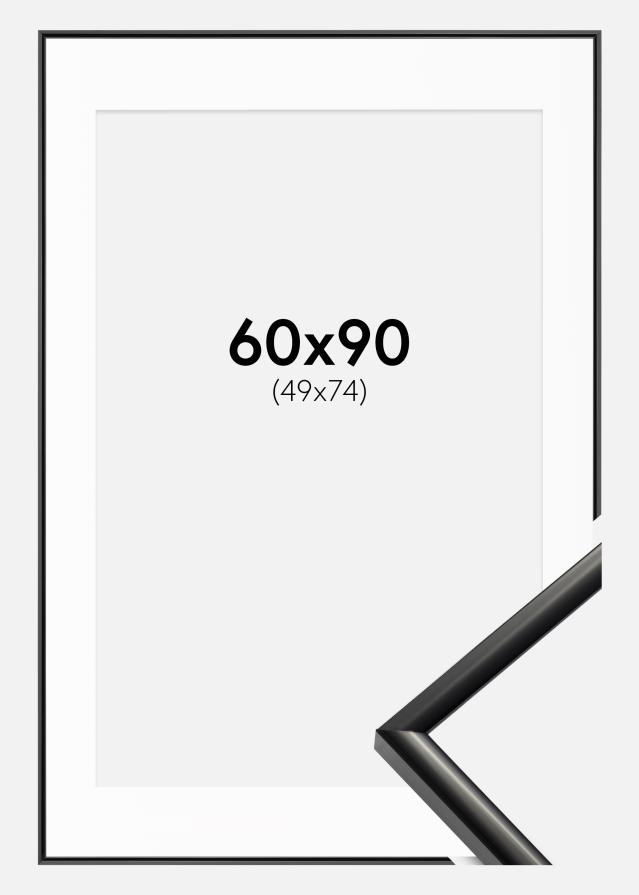 Cornice New Lifestyle Nero 60x90 cm - Passe-partout Bianco 50x75 cm