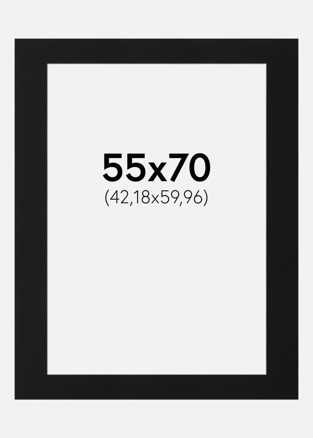 Passe-partout Nero Standard (Bordo interno bianco) 55x70 cm (42,18x59,96)