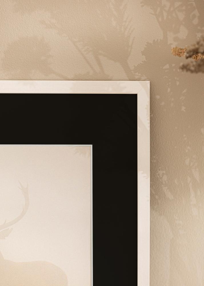 Cornice Edsbyn Bianco 40x40 cm - Passe-partout Nero 10x10 inches