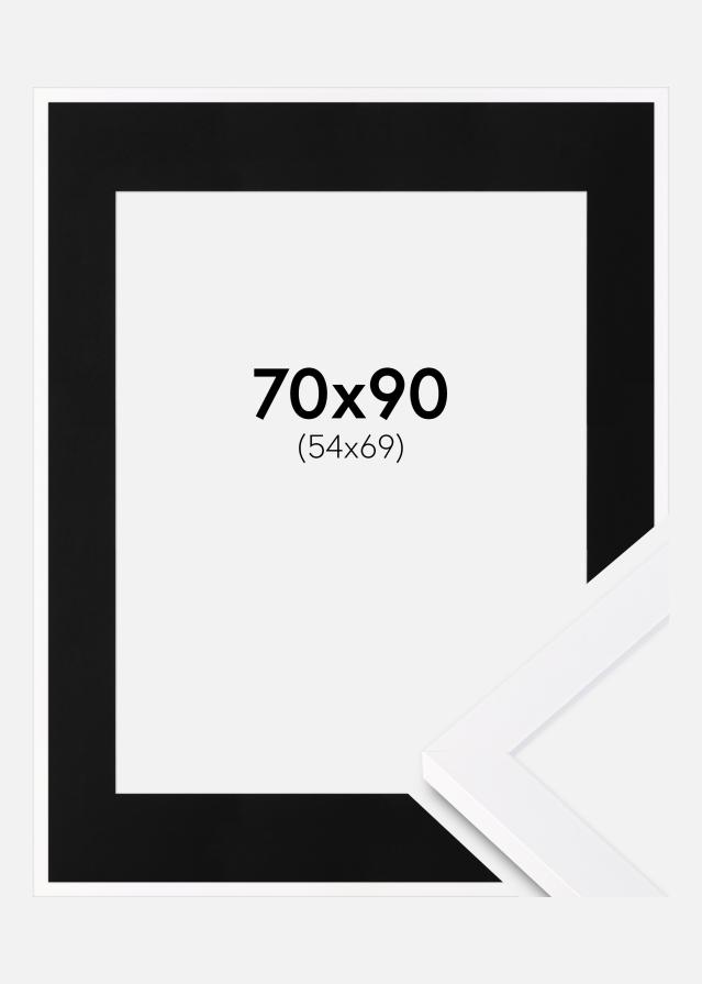 Cornice Selection Bianco 70x90 cm - Passe-partout Nero 55x70 cm