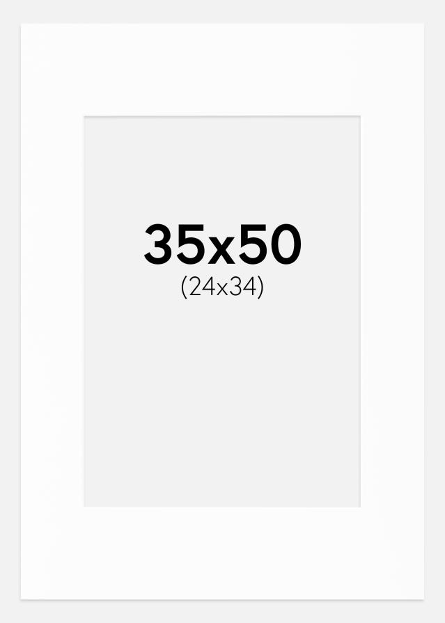 Passe-partout Canson Bianco (Bordo interno bianco) 35x50 cm (24x34)