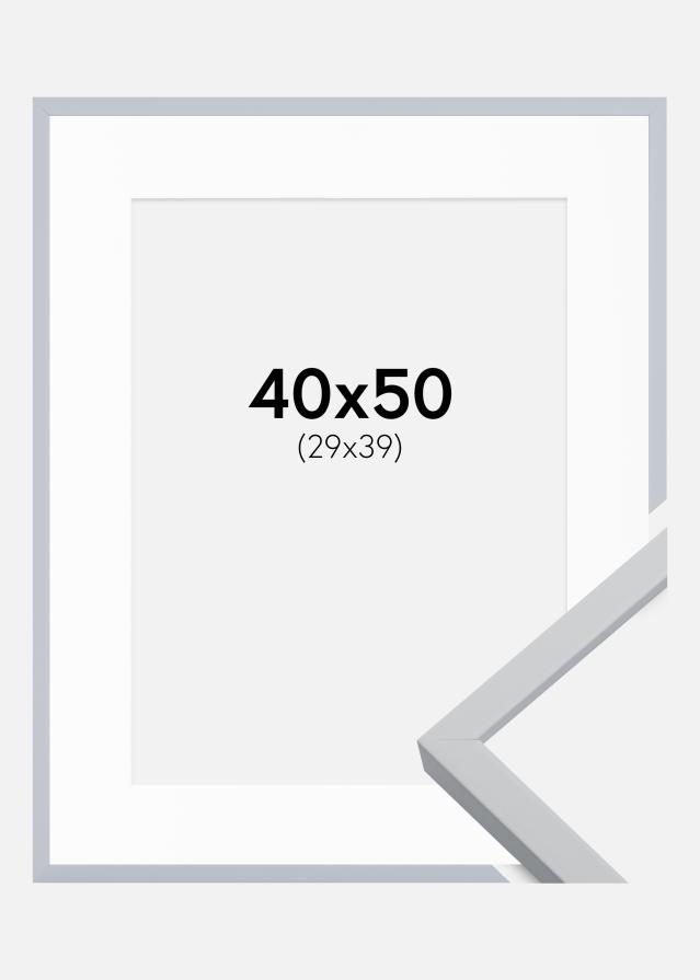 Cornice Oslo Bianco 40x50 cm - Passe-partout Bianco 30x40 cm