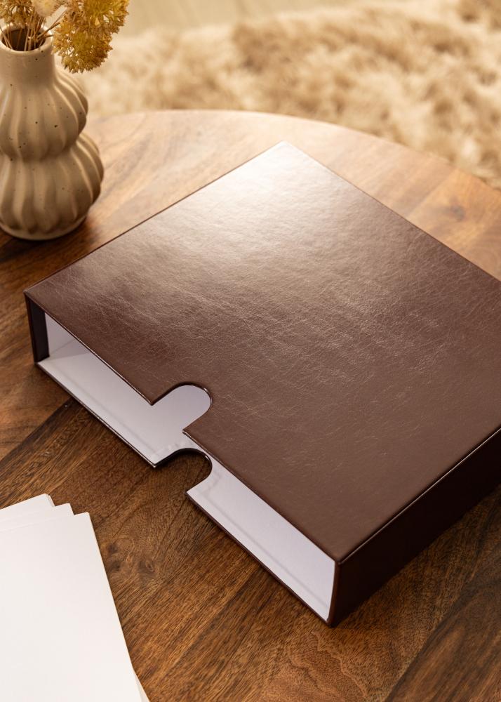 Scatola portaoggetti compatibile con raccoglitore ad anelli Together marrone A4