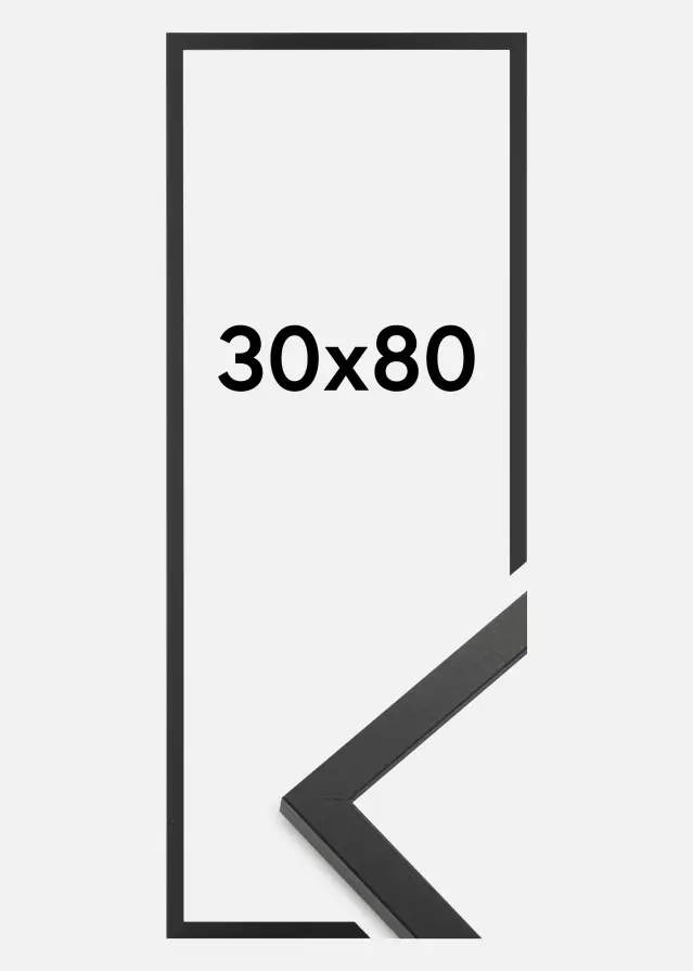 Cornice Trendy Vetro Acrilico Nero 30x80 cm