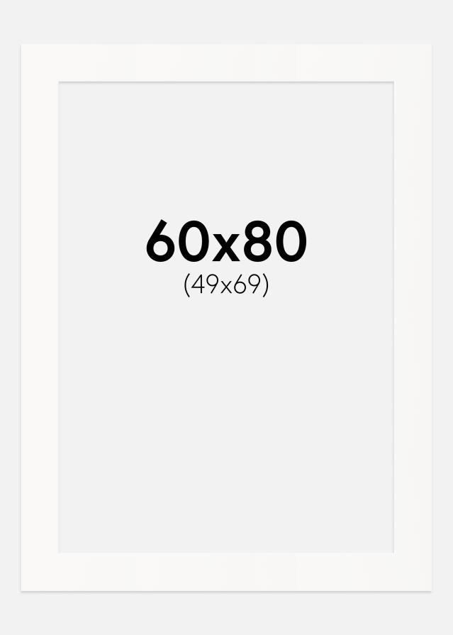 Passe-partout Offwhite (Bordo interno bianco) 60x80 cm (49x69)