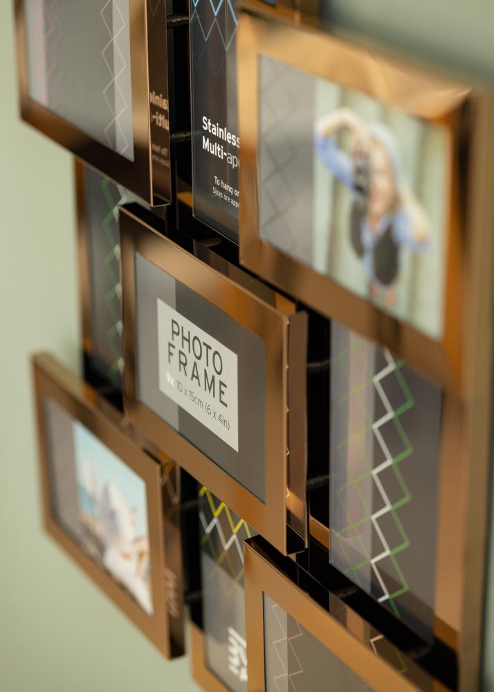 Stainless Steel Cornici multiple Oro rosa - 9 Immagini