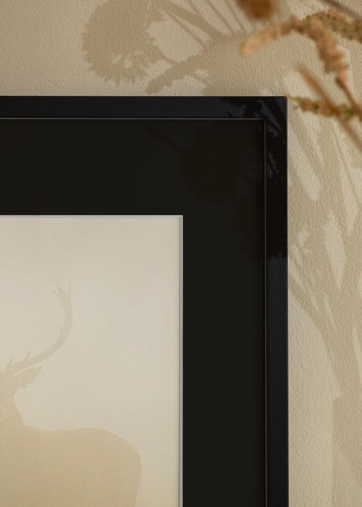 Cornice Edsbyn Nero 40x40 cm - Passe-partout Nero 10x10 inches (25,4x25,4 cm)