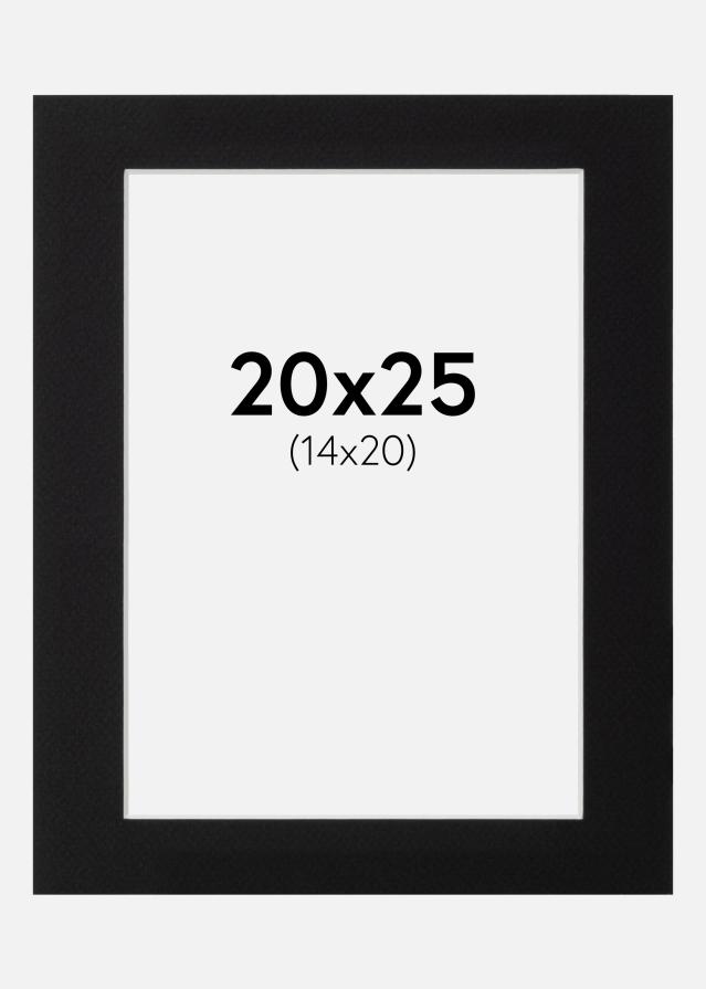 Passe-partout Canson Nero (Bordo interno bianco) 20x25 cm (14x20)