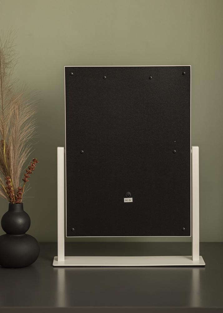 KAILA Specchio per trucco I Bianco - 36x47 cm