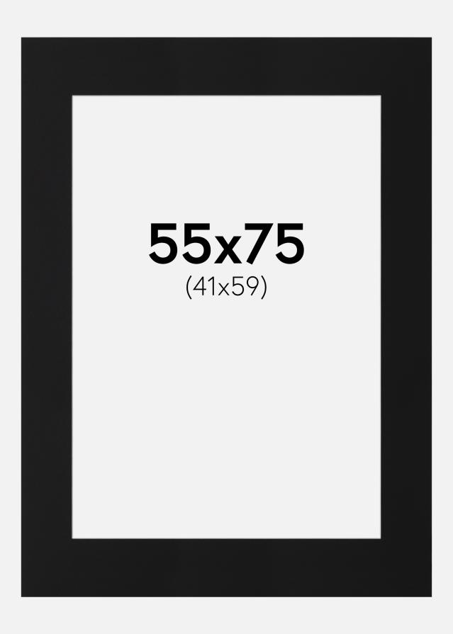 Passe-partout Nero Standard (Bordo interno bianco) 55x75 cm (41x59)