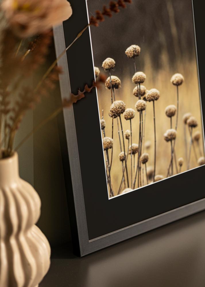 Cornice Selection Nero 40x50 cm - Passe-partout Nero 29,7x42 cm (A3)