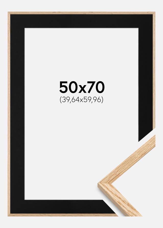 Cornice Quercia Sottile 50x70 cm - Passe-partout Nero 16x24 inches