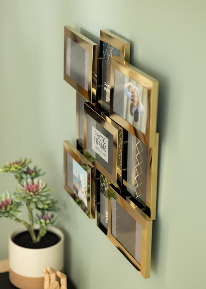 Stainless Steel Cornici multiple Oro - 9 Immagini