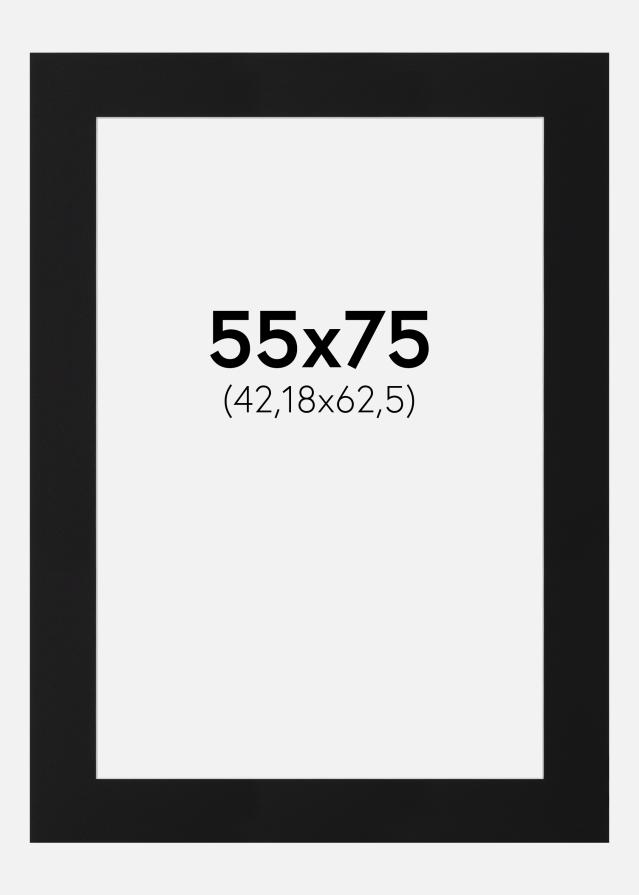 Passe-partout Nero Standard (Bordo interno bianco) 55x75 cm (42,18x62,5)