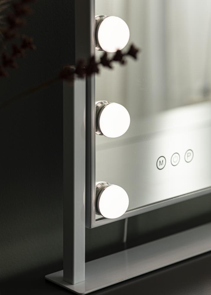 KAILA Specchio per trucco Hollywood 9 Bianco 25x30 cm