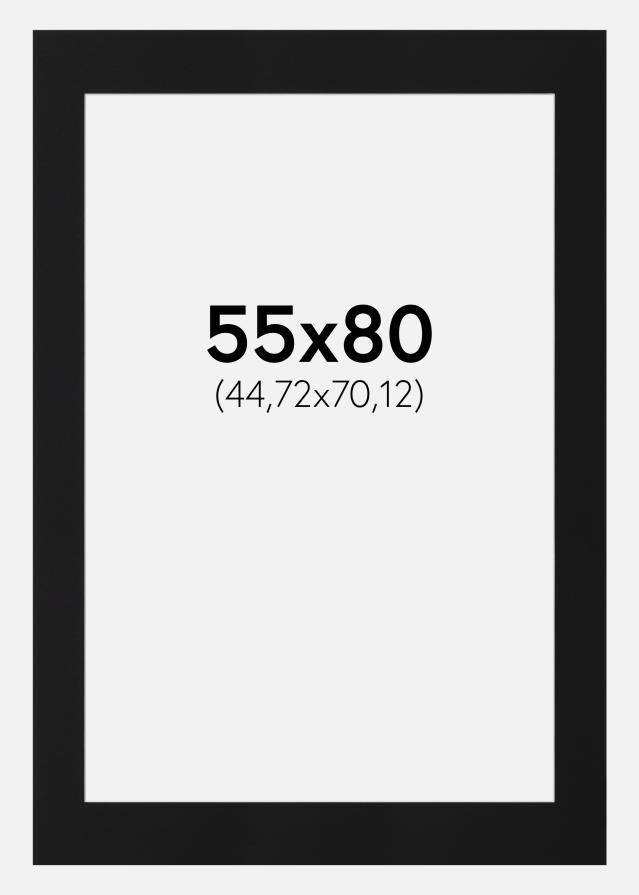 Passe-partout Nero Standard (Bordo interno bianco) 55x80 cm (44,72x70,12)