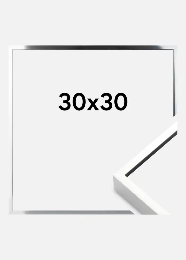 Cornice Nielsen Premium Alpha Finitura brillante Argento 30x30 cm