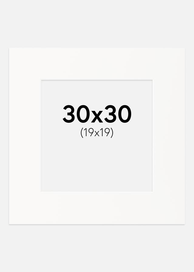 Passe-partout Offwhite (Bordo interno bianco) 30x30 cm (19x19)