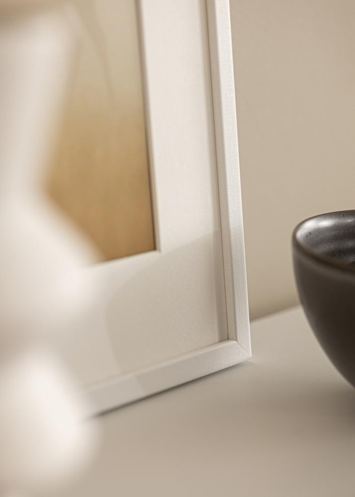 Cornice Kaspar Bianco 50x70 cm - Passe-partout Bianco 16x24 inches